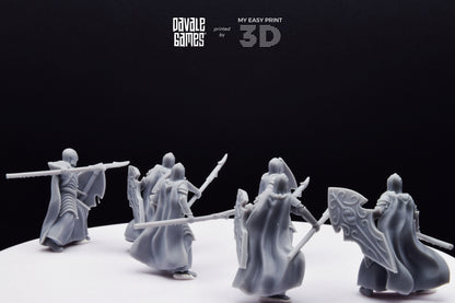 Bloody Elf with Spear and Shield - Davale Games - 3D Printed with high quality resin for LOTR/D&D games