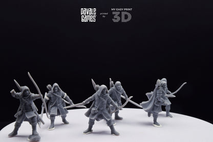Human North Riders on Foot - Davale Games - 3D Printed with high quality resin for LOTR/D&D games