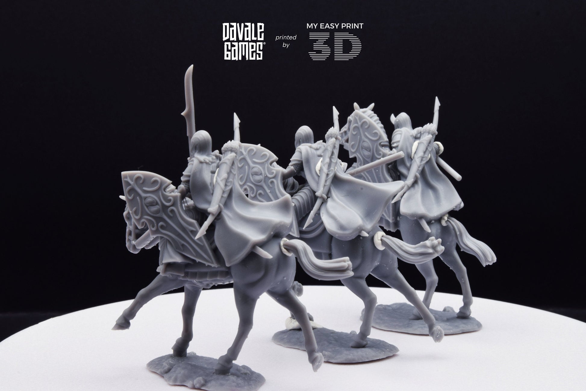 Bloody High Elf Knight - Mounted - Davale Games - 3D Printed with high quality resin for LOTR/D&D games