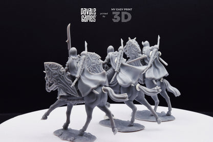 Bloody High Elf Knight - Mounted - Davale Games - 3D Printed with high quality resin for LOTR/D&D games
