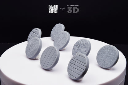 Bases 25 mm - Davale Games - 3D Printed with high quality resin for LOTR/D&D games