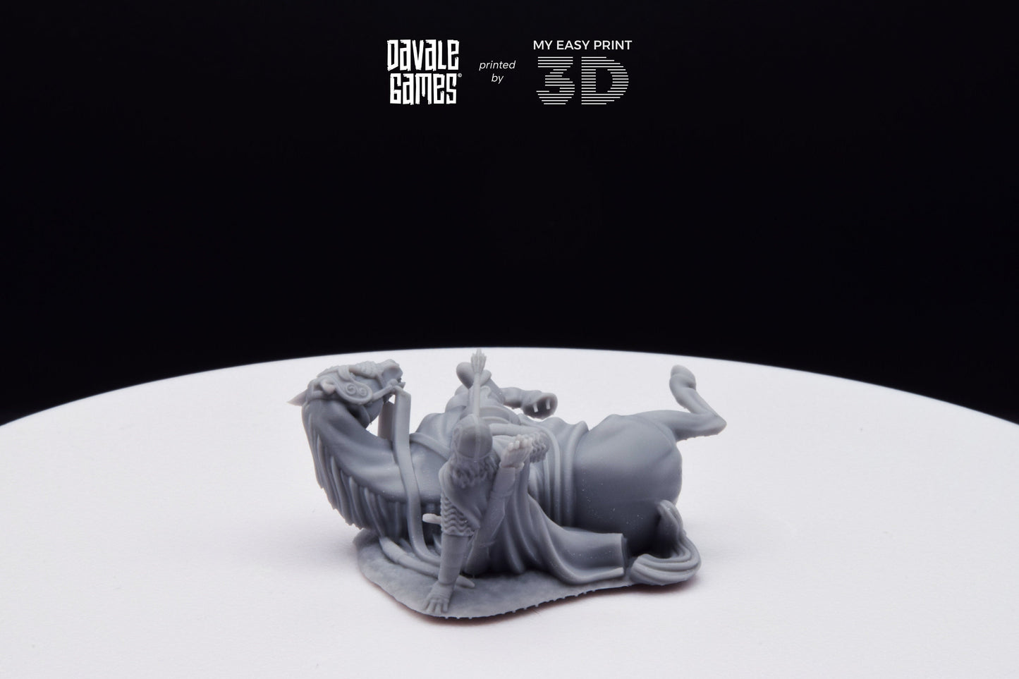 Death West Human on Horse - Mounted - Davale Games - 3D Printed with high quality resin for LOTR/D&D games