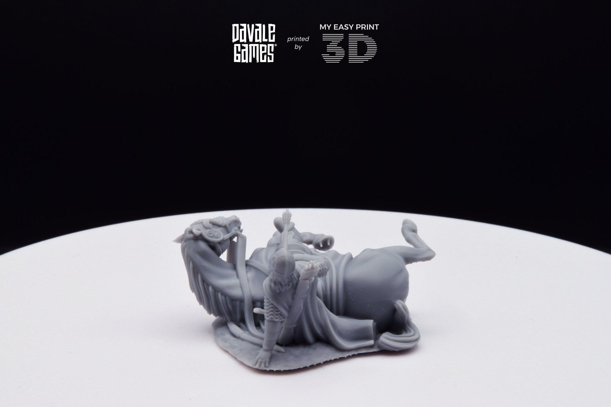 Death West Human on Horse - Mounted - Davale Games - 3D Printed with high quality resin for LOTR/D&D games