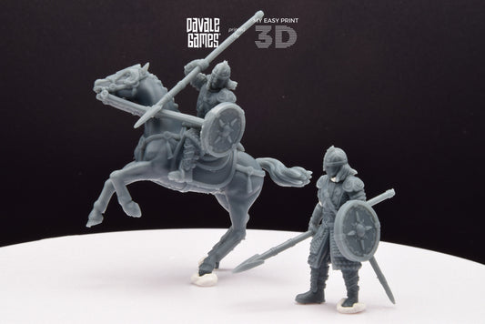 West Humans Prince - Foot and Mounted - Davale Games - 3D Printed with high quality resin for LOTR/D&D games