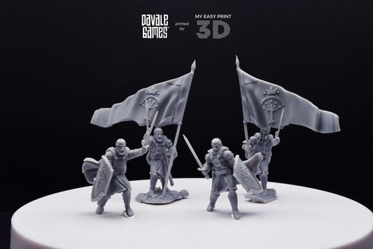 High Human Commander - Davale Games - 3D Printed with high quality resin for LOTR/D&D games