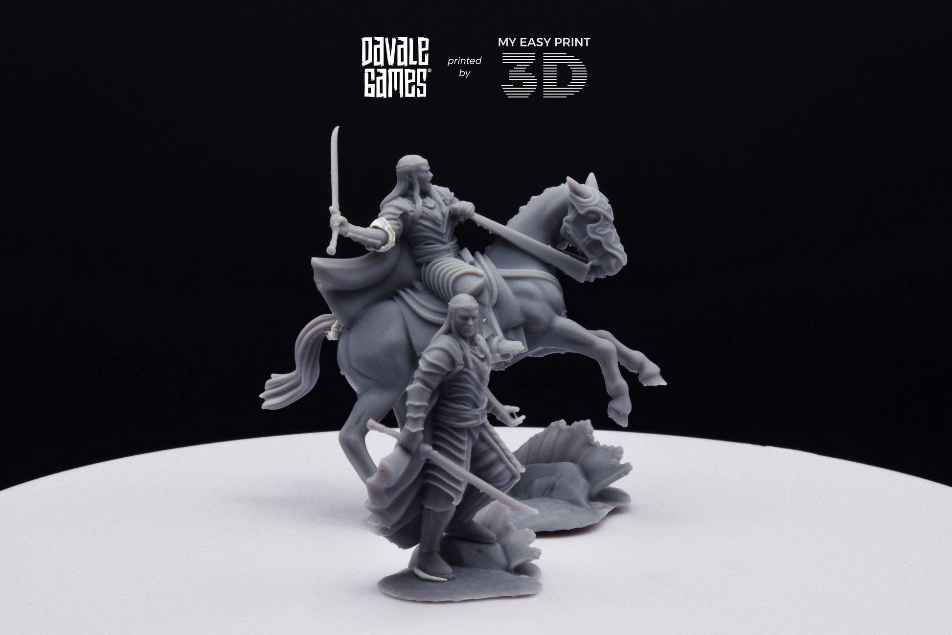 Lord of Bloody High Elves - Foot and Mounted - Davale Games - 3D Printed with high quality resin for LOTR/D&D games