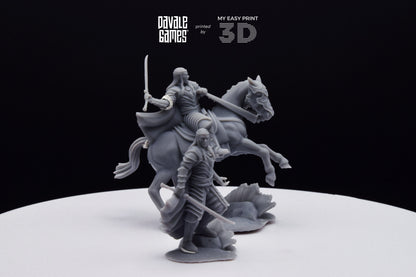 Lord of Bloody High Elves - Foot and Mounted - Davale Games - 3D Printed with high quality resin for LOTR/D&D games