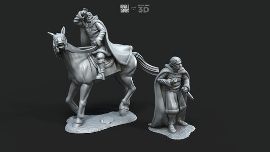 Blood-Handed Assistant - Foot and Mounted - Davale Games - 3D Printed with high quality resin for LOTR/D&D games