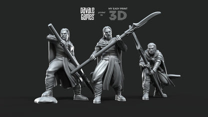 Forest Guardians Spearmen - Galanthir Elves - Davale Games - 3D Printed with high quality resin for LOTR/D&D games