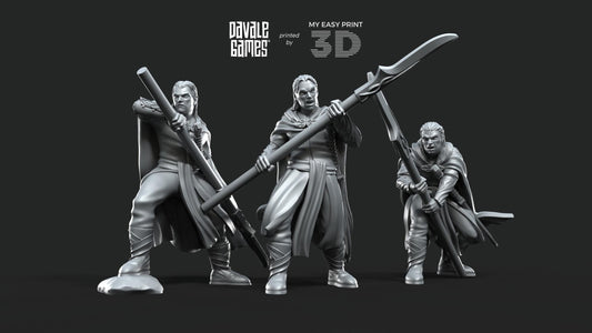 Forest Guardians Spearmen - Galanthir Elves - Davale Games - 3D Printed with high quality resin for LOTR/D&D games