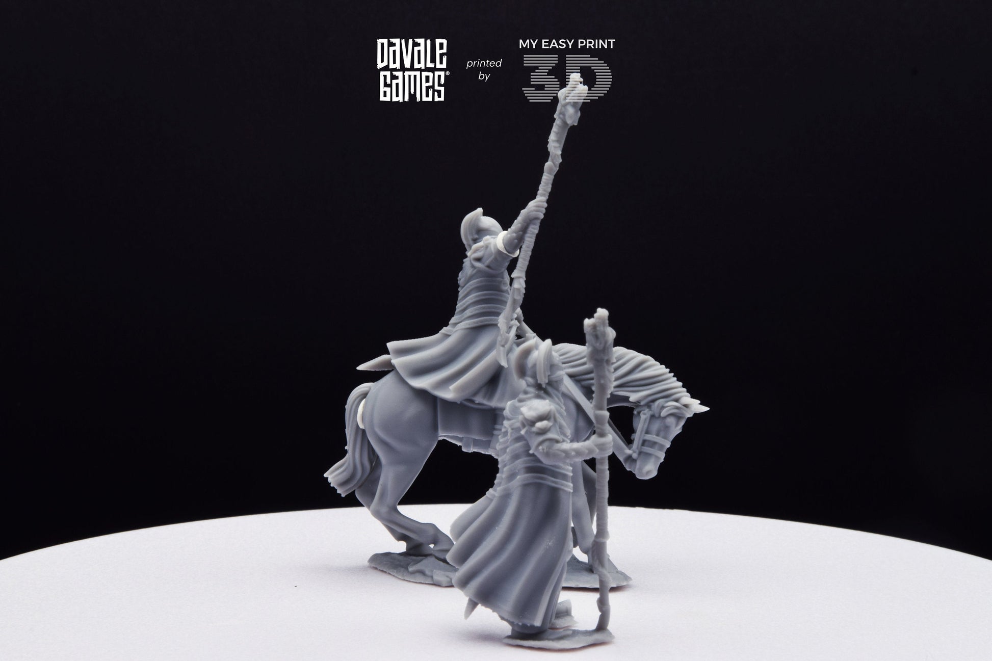 Dragon Army Dragon Mage - Foot and Mounted - Davale Games - 3D Printed with high quality resin for LOTR/D&D games