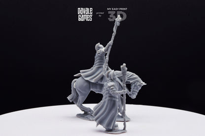 Dragon Army Dragon Mage - Foot and Mounted - Davale Games - 3D Printed with high quality resin for LOTR/D&D games