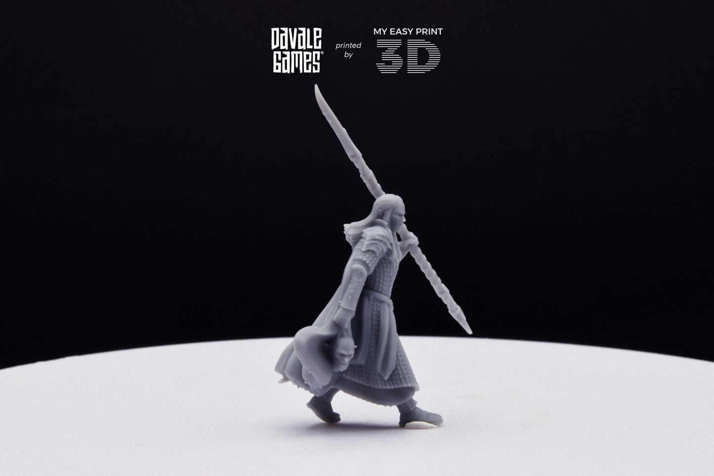 Wood Elf Captain - Davale Games - 3D Printed with high quality resin for LOTR/D&D games