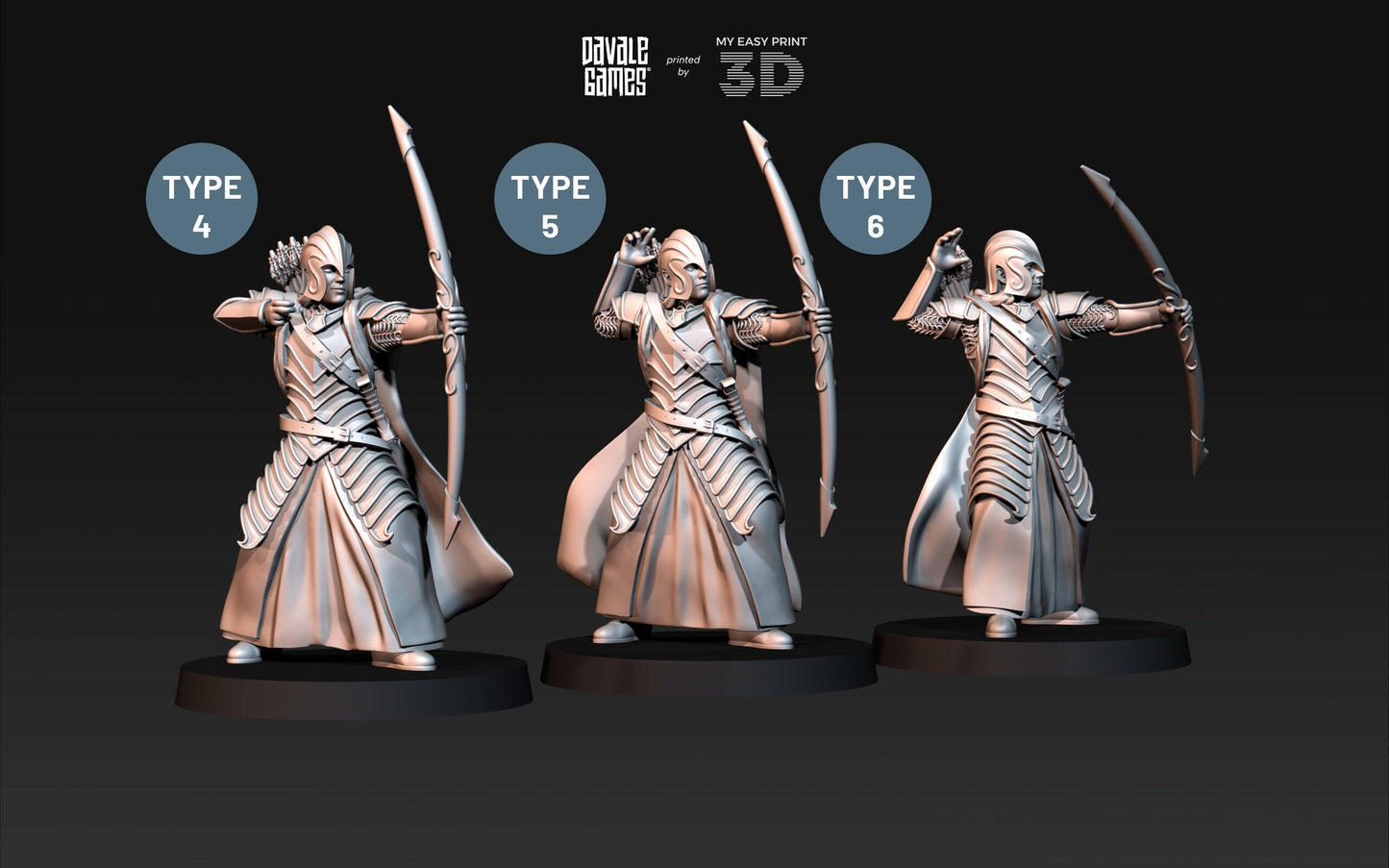 Bloody Warrior with Bow - Davale Games - 3D Printed with high quality resin for LOTR/D&D games