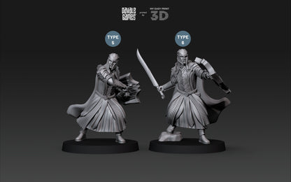 Armoured Wood Elf with Sword - Davale Games - 3D Printed with high quality resin for LOTR/D&D games