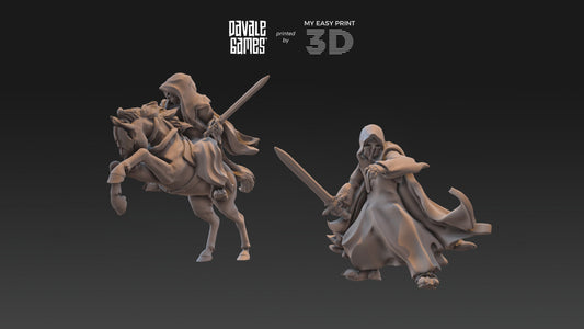 Spectral - Foot and Mounted - Davale Games - 3D Printed with high quality resin for LOTR/D&D games