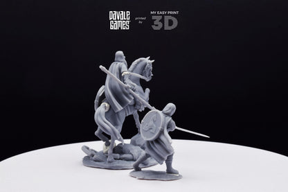West Humans Lady of the Horses - Foot and Mounted - Davale Games - 3D Printed with high quality resin for LOTR/D&D games
