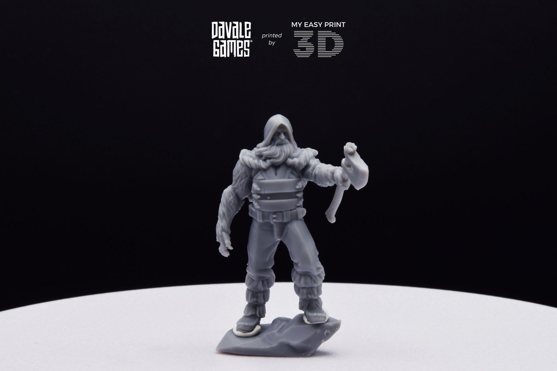 Grudder The Bearman - Davale Games - 3D Printed with high quality resin for LOTR/D&D games
