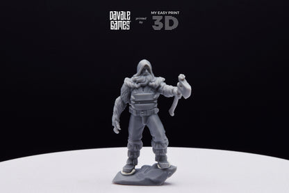 Grudder The Bearman - Davale Games - 3D Printed with high quality resin for LOTR/D&D games