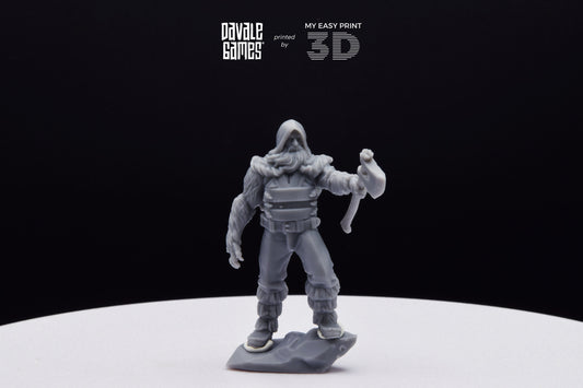 Grudder The Bearman - Davale Games - 3D Printed with high quality resin for LOTR/D&D games