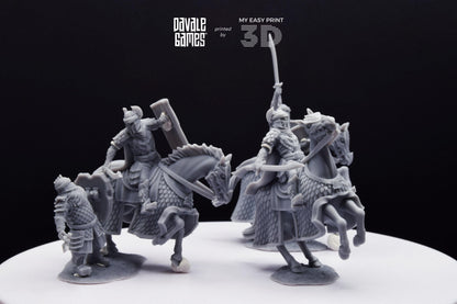 Dragon Army Elite on Horse - Davale Games - 3D Printed with high quality resin for LOTR/D&D games