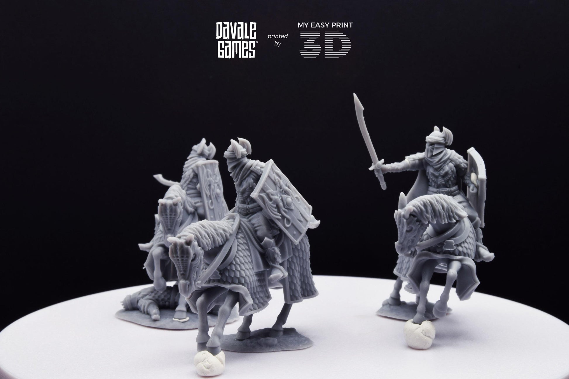 Dragon Army Elite on Horse - Davale Games - 3D Printed with high quality resin for LOTR/D&D games