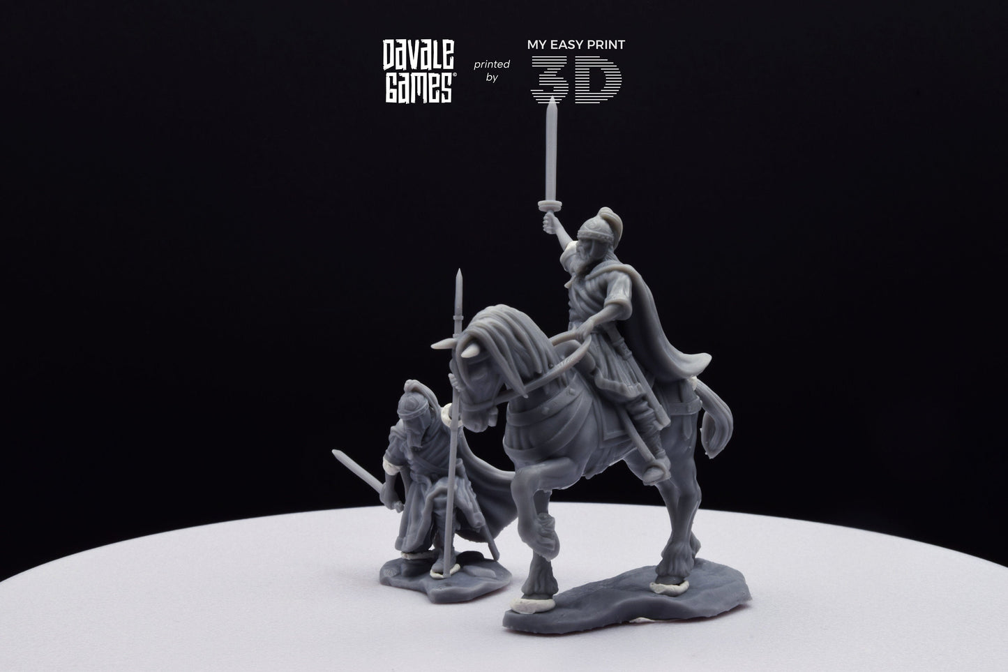 Visigoths King - Foot and Mounted - Davale Games - Historical games - 3D Printed with high quality resin