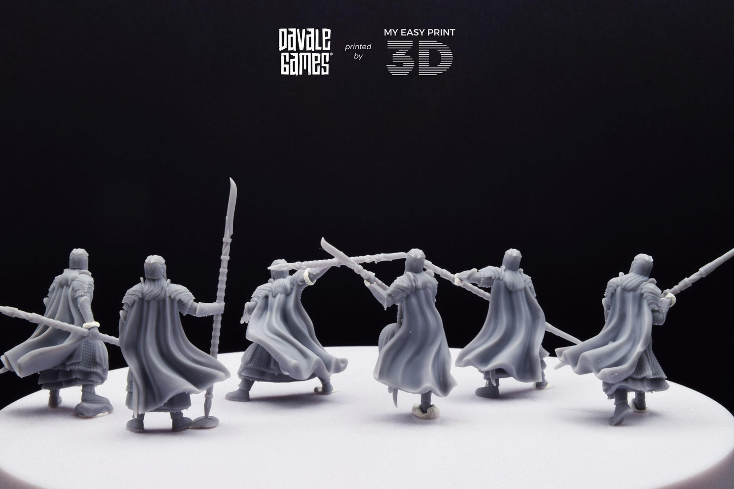 Armoured Wood Elf with Spear - Davale Games - 3D Printed with high quality resin for LOTR/D&D games