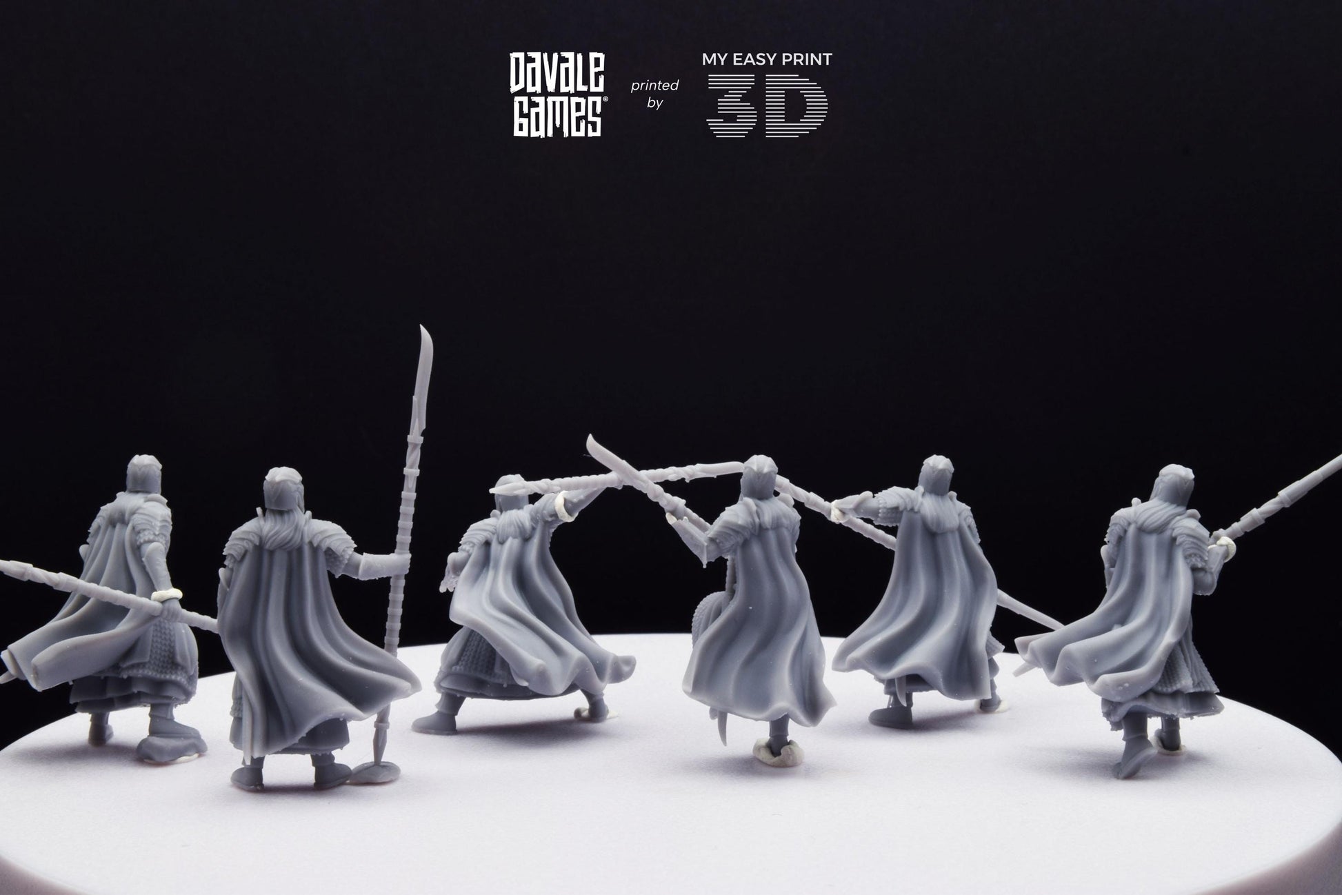 Armoured Wood Elf with Spear - Davale Games - 3D Printed with high quality resin for LOTR/D&D games