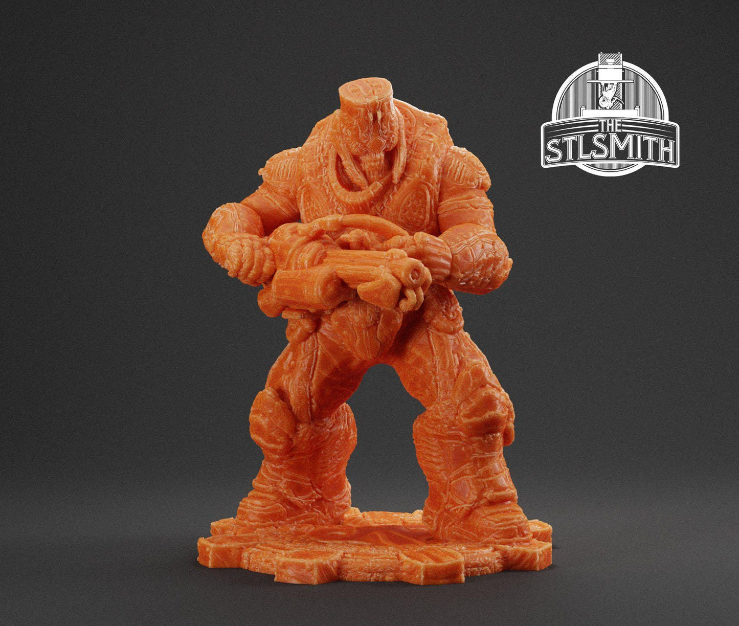 Gears Of War Boomer Grinder Ot Miniature - TheSTLSmith - 3D Printed with high quality resin for Skirmish/D&D games