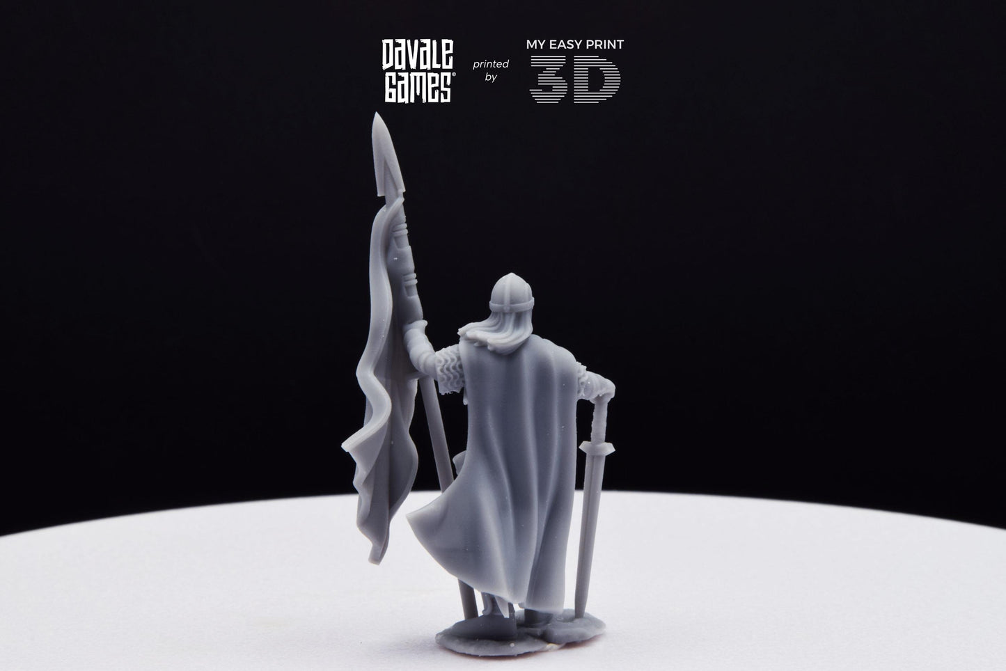 West Human Banner - Davale Games - 3D Printed with high quality resin for LOTR/D&D games