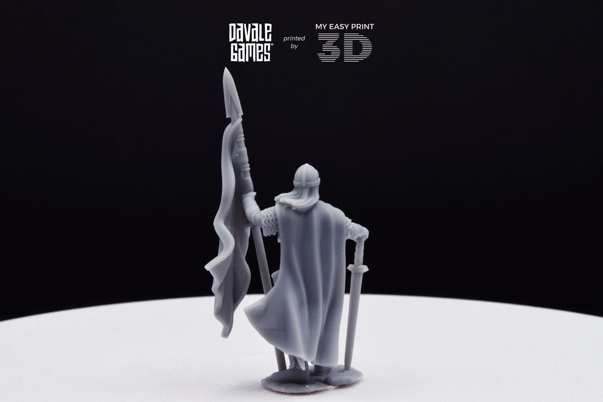 West Human Banner - Davale Games - 3D Printed with high quality resin for LOTR/D&D games