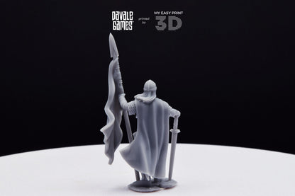 West Human Banner - Davale Games - 3D Printed with high quality resin for LOTR/D&D games