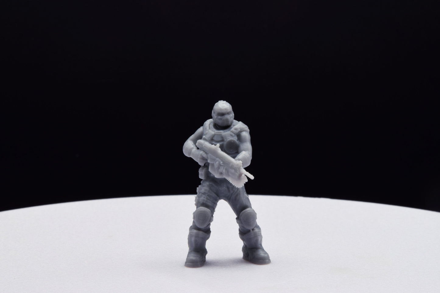 Gears Of War COG Soldier Summer Male Old Miniature - TheSTLSmith - 3D Printed with high quality resin for Skirmish/D&D games