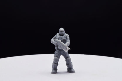 Gears Of War COG Soldier Summer Male Old Miniature - TheSTLSmith - 3D Printed with high quality resin for Skirmish/D&D games