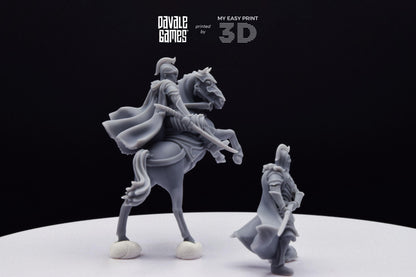Demon&#39;s Slaughter Elf - Foot and Mounted - Davale Games - 3D Printed with high quality resin for LOTR/D&D games
