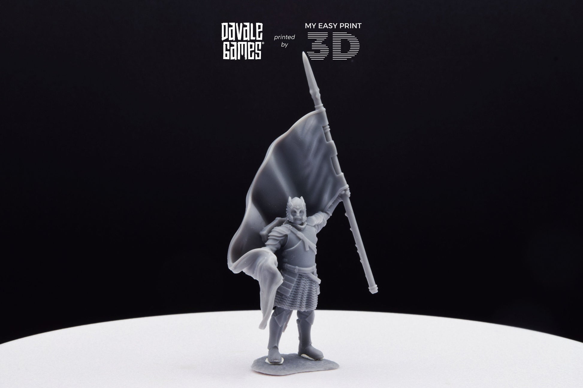 Grey Castle Banner - Davale Games - 3D Printed with high quality resin for LOTR/D&D games