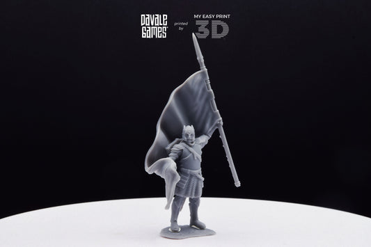 Grey Castle Banner - Davale Games - 3D Printed with high quality resin for LOTR/D&D games