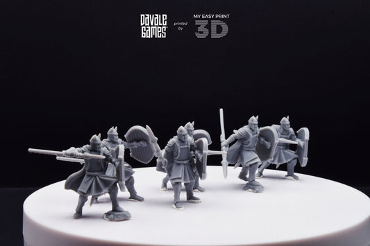 High Human with Spear - Davale Games - 3D Printed with high quality resin for LOTR/D&D games