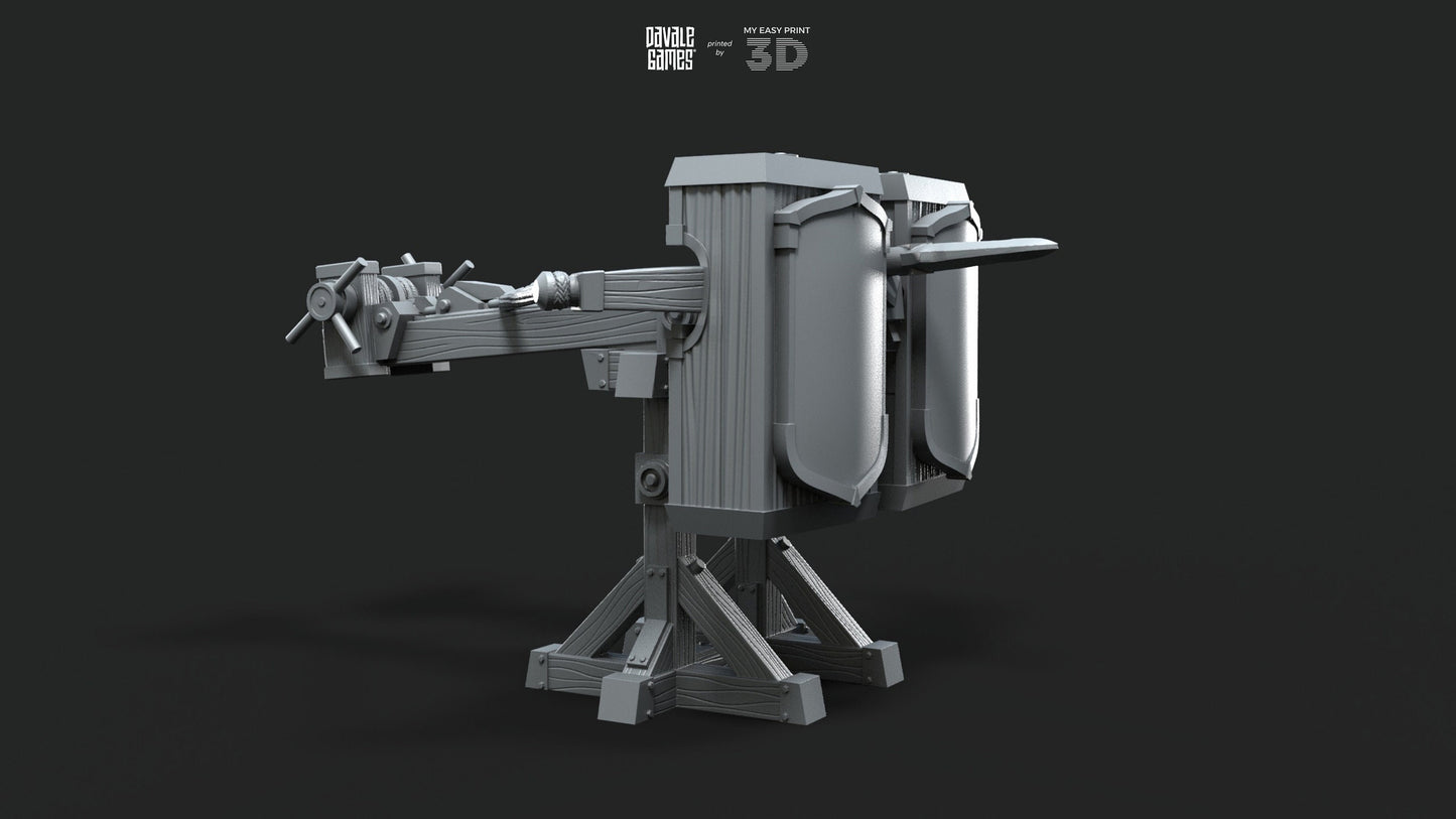 Grey Castle Rocket Launcher with Dotation - Davale Games - 3D Printed with high quality resin for LOTR/D&D games