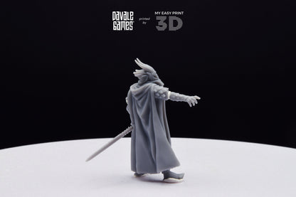 Dragon Army Dark Mage - Davale Games - 3D Printed with high quality resin for LOTR/D&D games