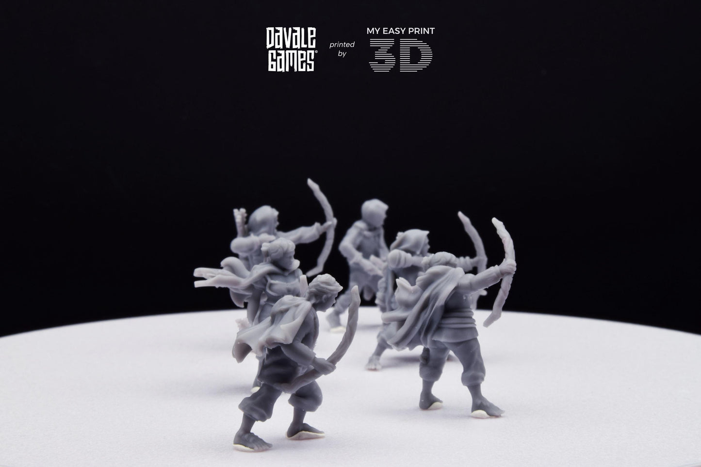 Halfmen Archer - Davale Games - 3D Printed with high quality resin for LOTR/D&D games