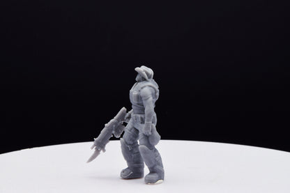 Gears Of War Dizzy Wallin Winter Ot Miniature - TheSTLSmith - 3D Printed with high quality resin for Skirmish/D&D games
