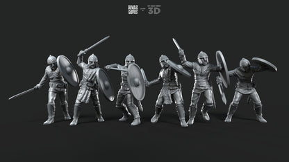 Gepids on foot Swordmen - Davale Games - Historical games - 3D Printed with high quality resin