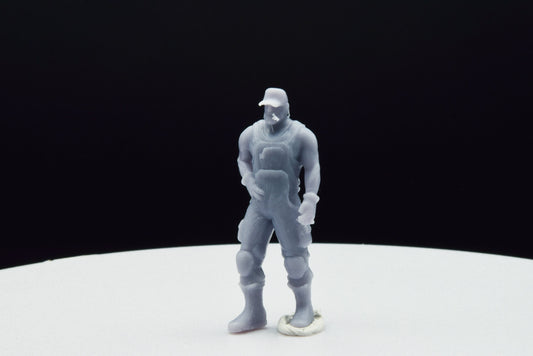 Gears Of War Dizzy Wallin Farmer Ot Miniature - TheSTLSmith - 3D Printed with high quality resin for Skirmish/D&D games