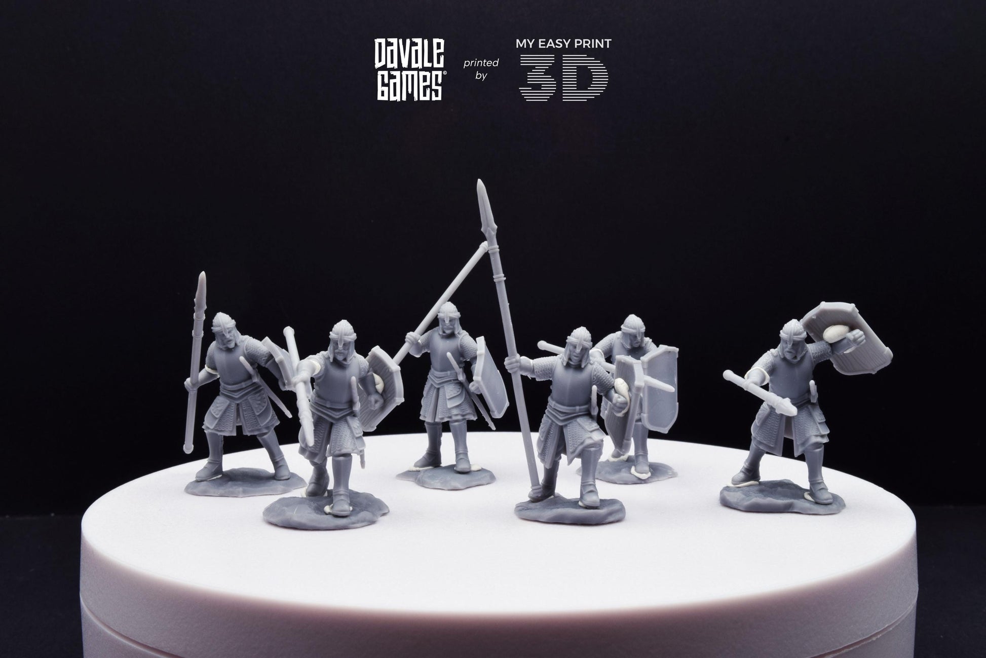 North Warriors with Spear and Shield - Davale Games - 3D Printed with high quality resin for LOTR/D&D games