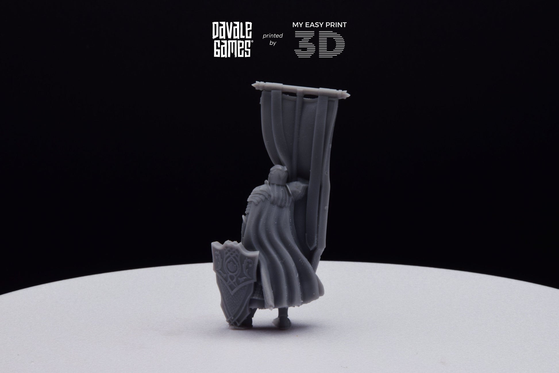 Armoured Wood Elf on Foot Banner 2 - Davale Games - 3D Printed with high quality resin for LOTR/D&D games