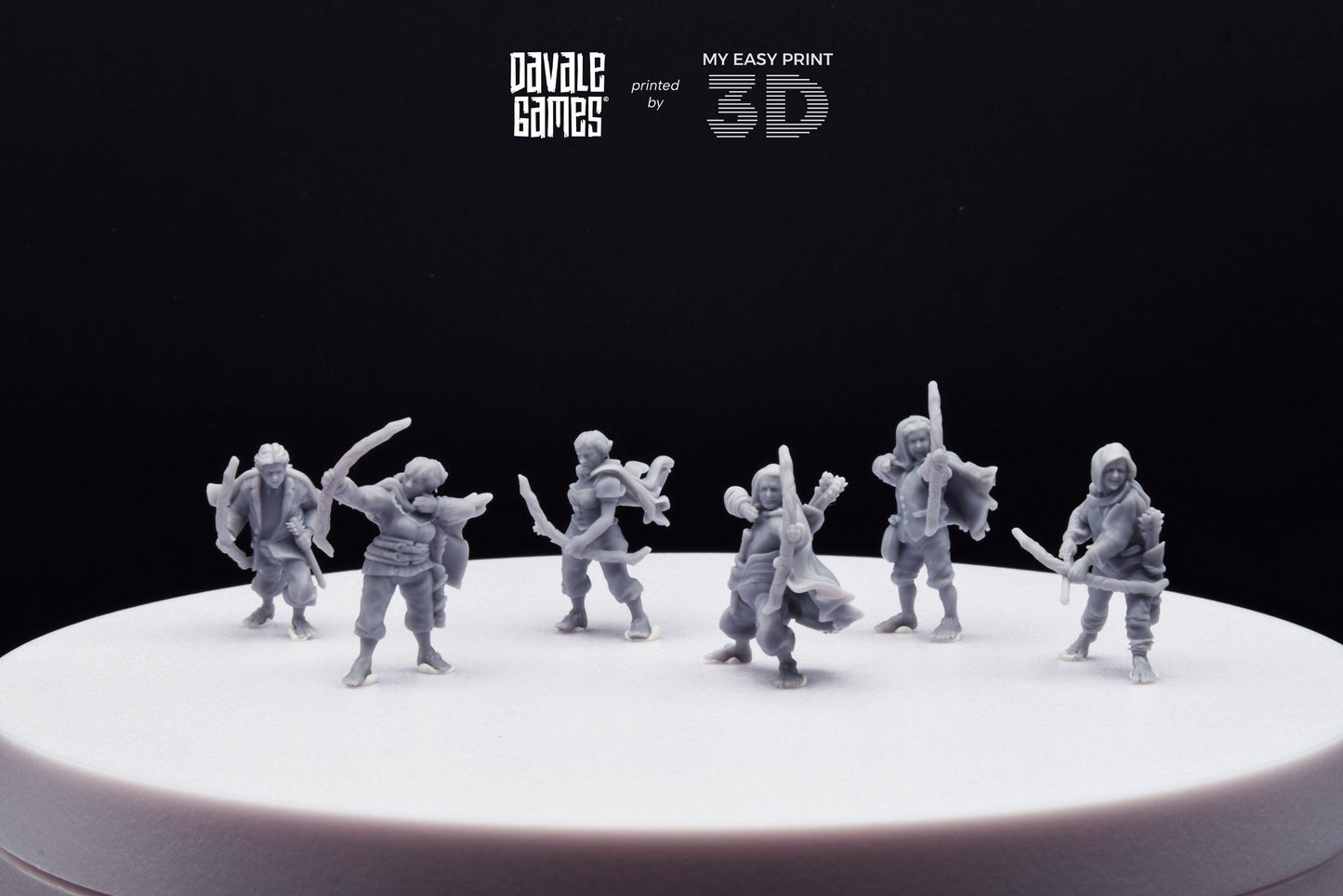 Halfmen Archer - Davale Games - 3D Printed with high quality resin for LOTR/D&D games