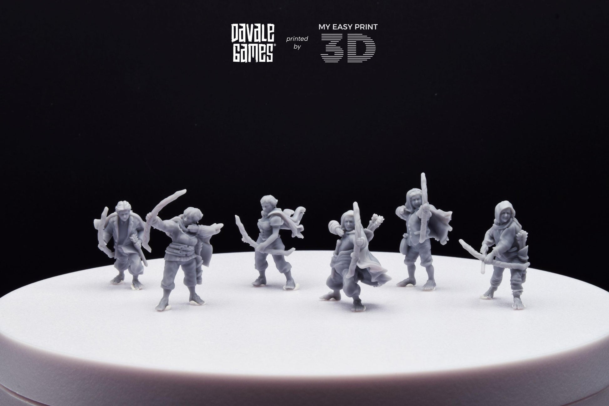 Halfmen Archer - Davale Games - 3D Printed with high quality resin for LOTR/D&D games