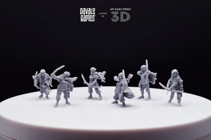 Halfmen Archer - Davale Games - 3D Printed with high quality resin for LOTR/D&D games